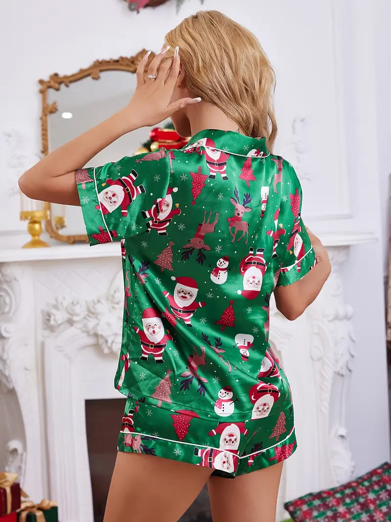 SATIJNEN KORTE PYJAMA SET