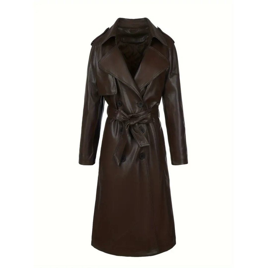 MELISSA | ELEGANTE LEREN TRENCHCOAT