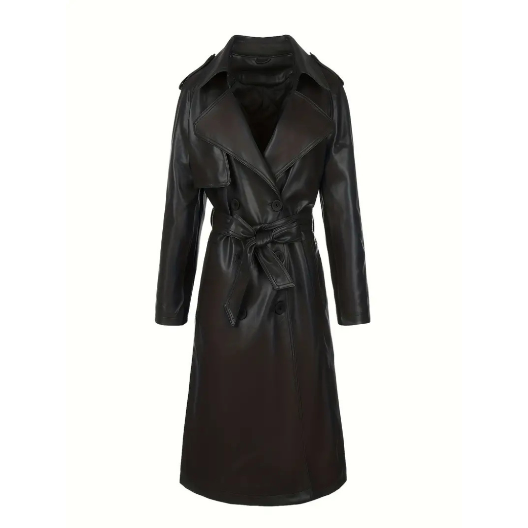 MELISSA | ELEGANTE LEREN TRENCHCOAT