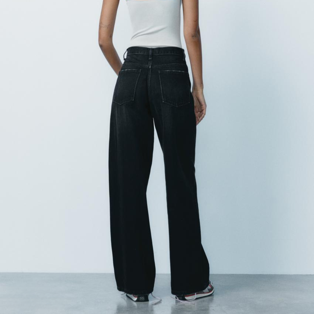 JADE | WIDE-LEG WAISTBAND JEANS