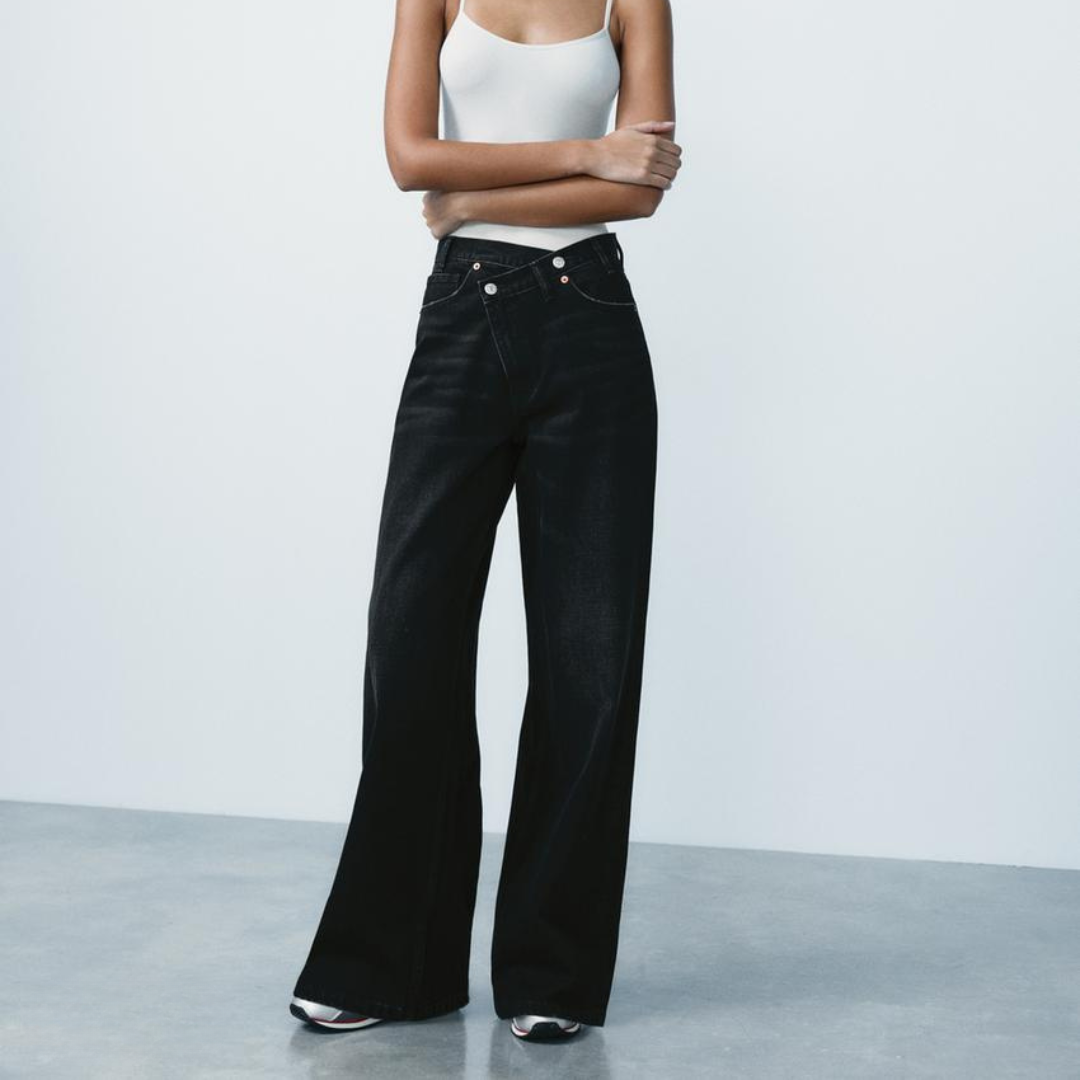 JADE | WIDE-LEG WAISTBAND JEANS